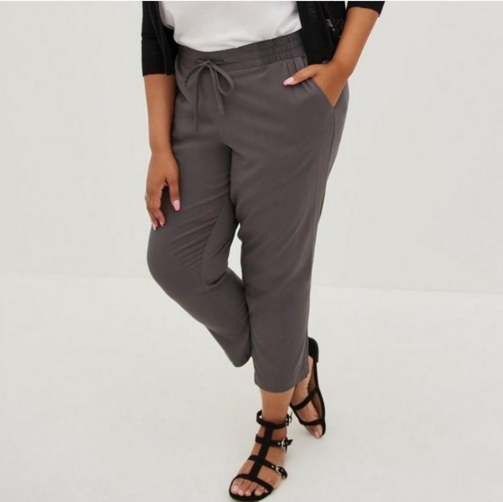 Torrid Olive Pull-on Ankle Pants